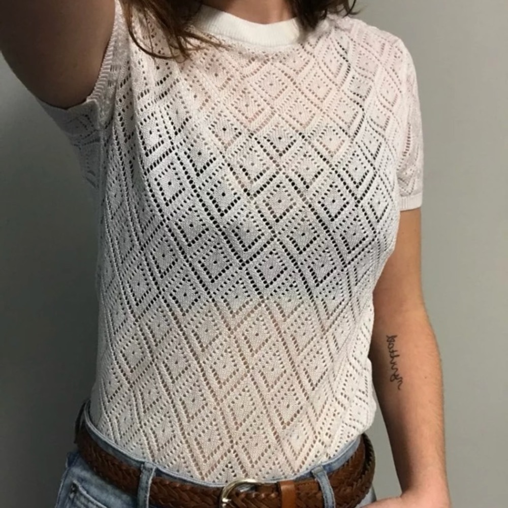 White crochet top
